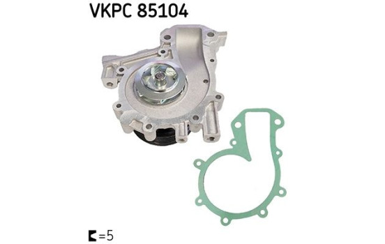 Pompe à eau, refroidissement du moteur VKPC 85104 SKF, Image 2