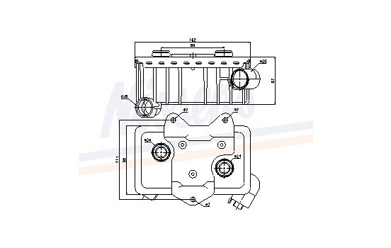 Radiateur d'huile 90582 Nissens