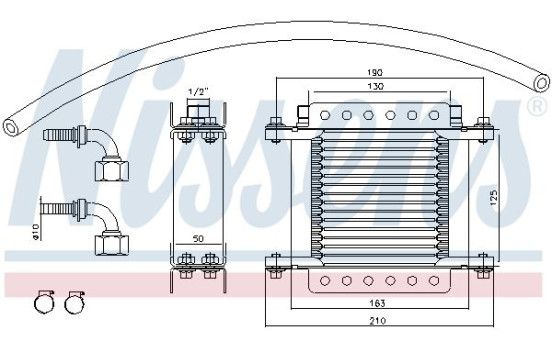 Radiateur d'huile 90634 Nissens, Image 2