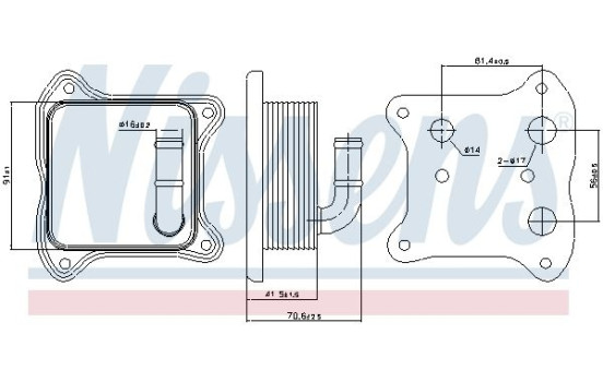 Radiateur d'huile 90680 Nissens