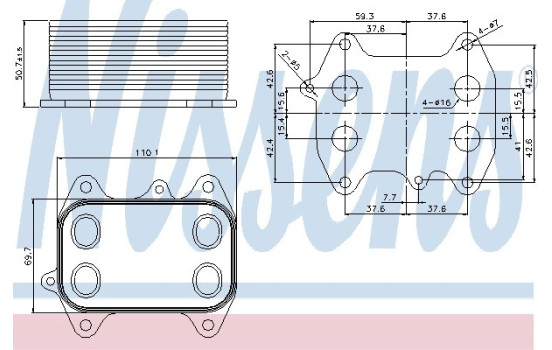 Radiateur d'huile 90681 Nissens