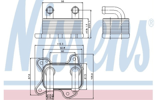 Radiateur d'huile 90682 Nissens