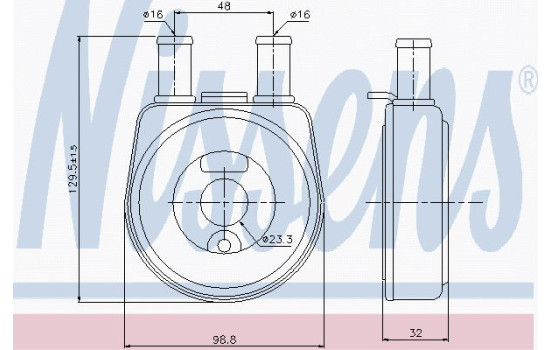 Radiateur d'huile 90704 Nissens