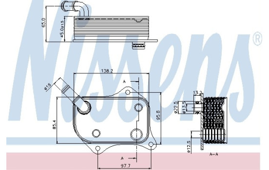 Radiateur d'huile 90711 Nissens