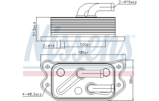 Radiateur d'huile 90716 Nissens