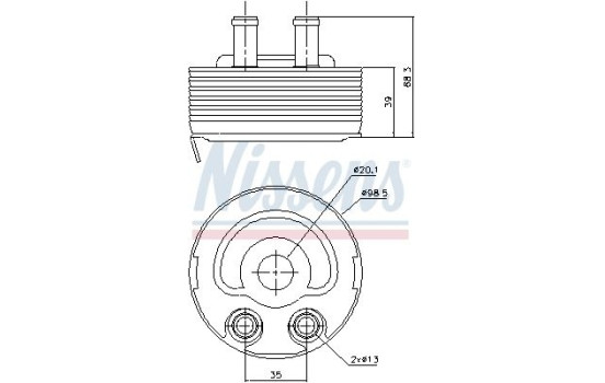 Radiateur d'huile 90719 Nissens