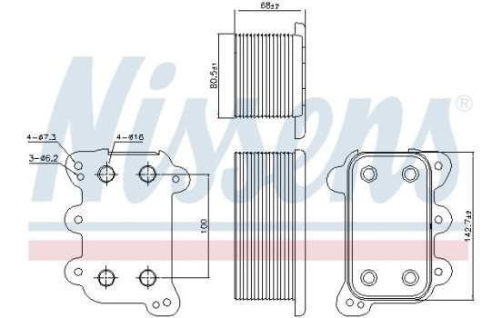 Radiateur d'huile 90746 Nissens