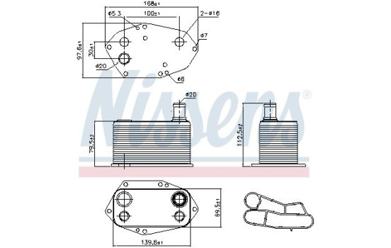 Radiateur d'huile 90786 Nissens