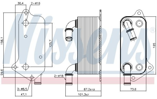 Radiateur d'huile 90791 Nissens