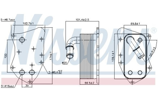 Radiateur d'huile 90804 Nissens