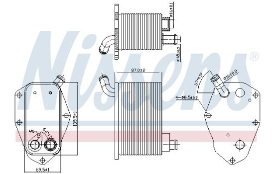 Radiateur d'huile 90826 Nissens