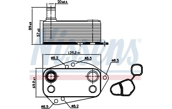 Radiateur d'huile 90890 Nissens