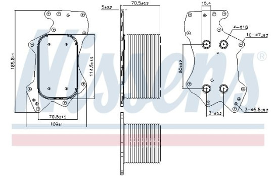 Radiateur d'huile 90911 Nissens
