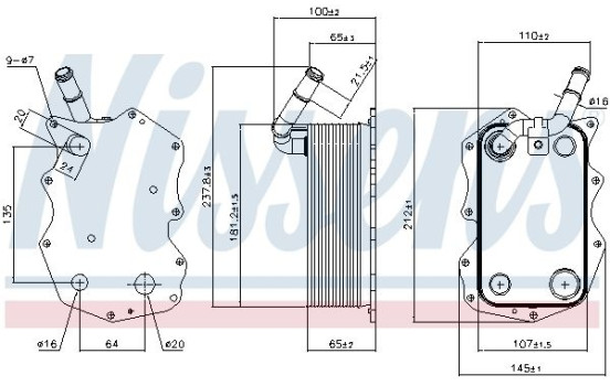 Radiateur d'huile 90917 Nissens