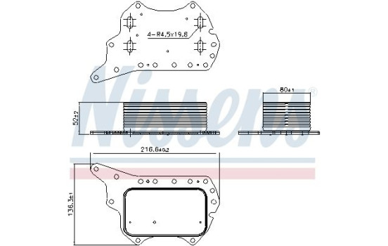 Radiateur d'huile 90920 Nissens