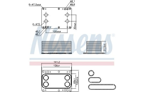 Radiateur d'huile 90921 Nissens