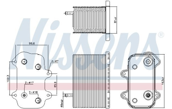 Radiateur d'huile 90938 Nissens