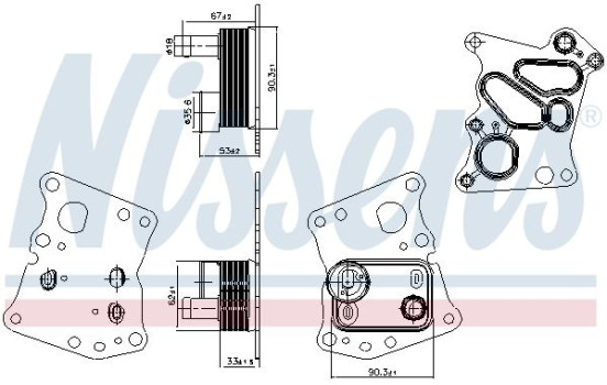 Radiateur d'huile 90943 Nissens