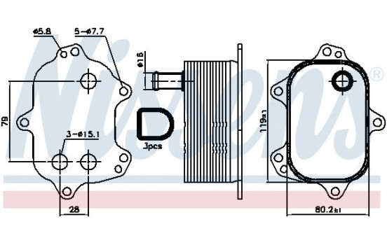 Radiateur d'huile 90960 Nissens