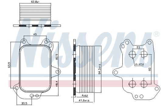 Radiateur d'huile 90966 Nissens