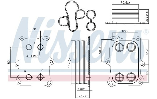 Radiateur d'huile 90969 Nissens