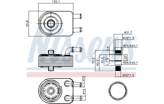 Radiateur d'huile 91111 Nissens