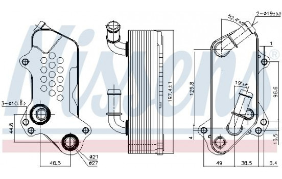 Radiateur d'huile 91126 Nissens