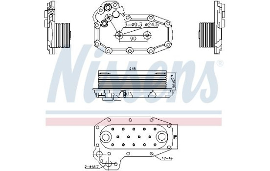 Radiateur d'huile 91141 Nissens