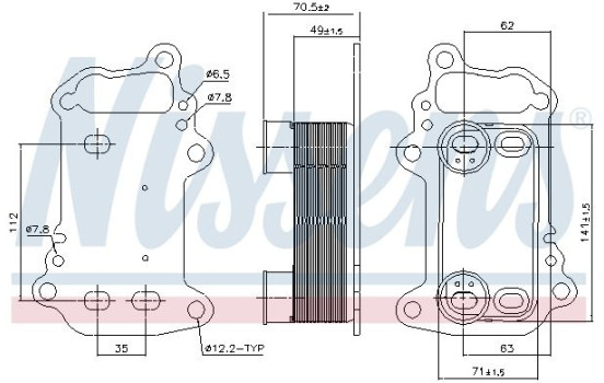 Radiateur d'huile 91151 Nissens