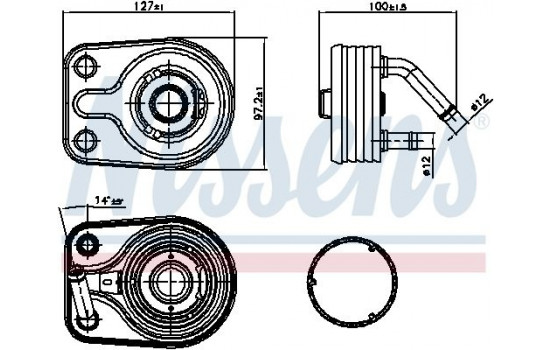 Radiateur d'huile 91163 Nissens