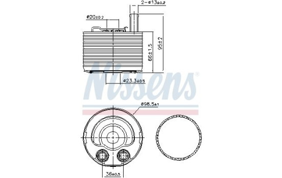Radiateur d'huile 91177 Nissens