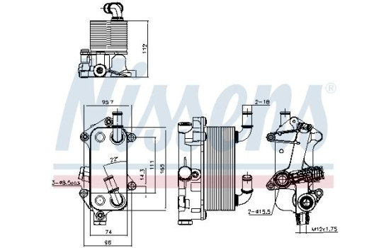 Radiateur d'huile 91182 Nissens