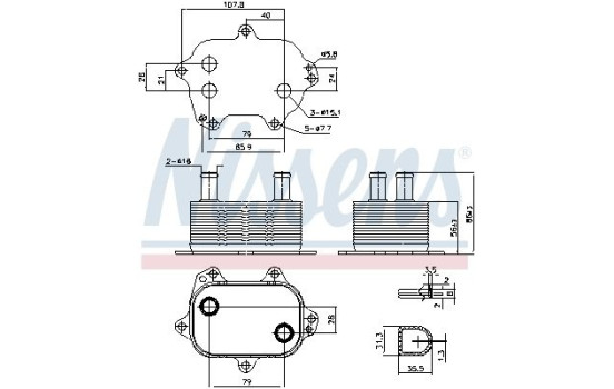 Radiateur d'huile 91205 Nissens