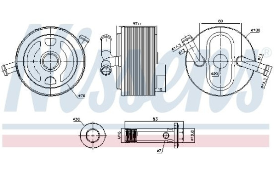 Radiateur d'huile 91243 Nissens, Image 7