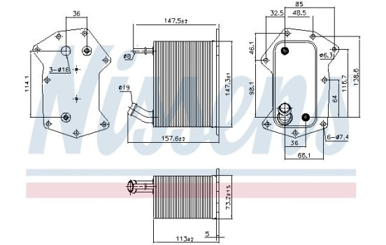 Radiateur d'huile 91282 Nissens, Image 2