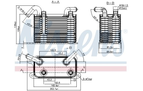 Radiateur d'huile de boîte automatique 90722 Nissens