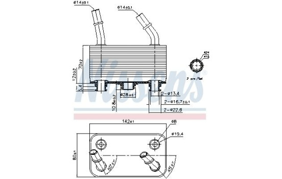 Radiateur d'huile de boîte automatique 90787 Nissens