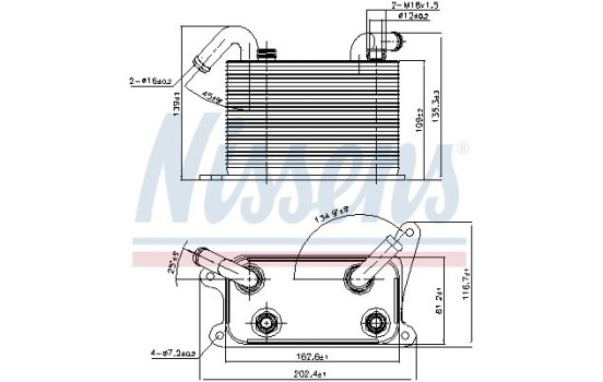 Radiateur d'huile de boîte automatique 90841 Nissens