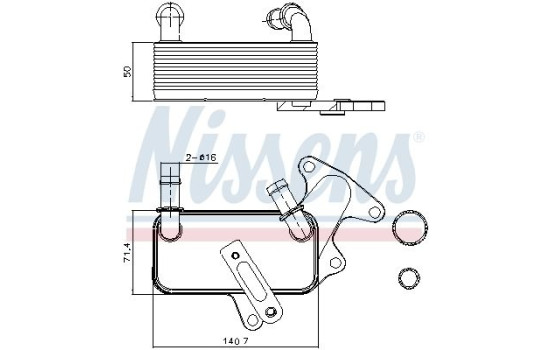 Radiateur d'huile de boîte automatique 91129 Nissens