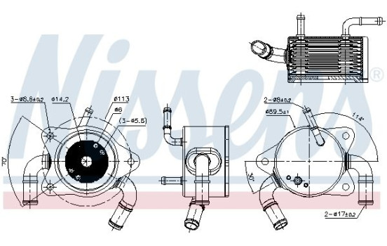 Radiateur d'huile de boîte automatique 91180 Nissens