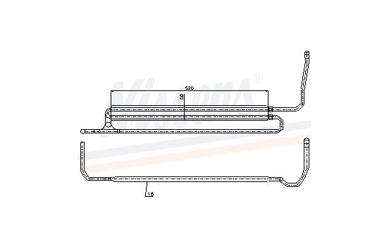 Radiateur d'huile, direction 90629 Nissens