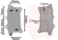 refroidisseur d'huile 03013709 International Radiators