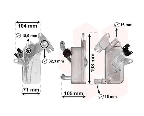 REFROIDISSEUR D'HUILE DE BOÎTE DE VITESSES 58013716 International Radiators