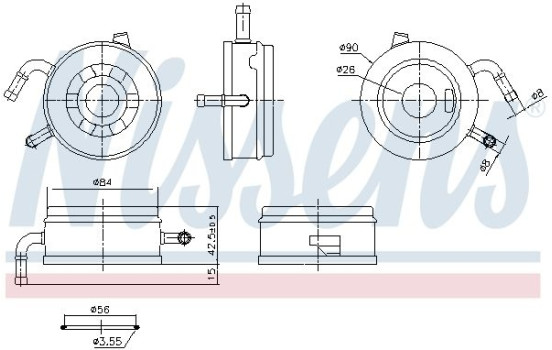 Refroidisseur d'huile, huile moteur 91470 Nissens
