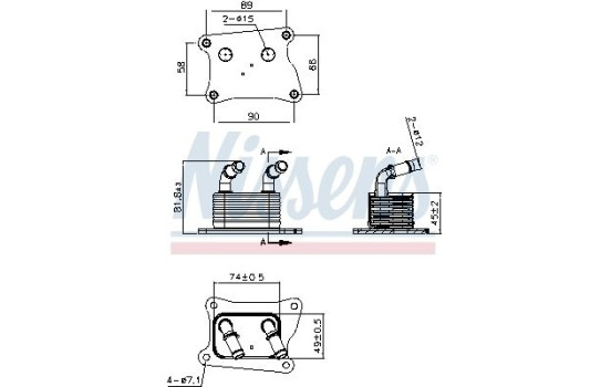 refroidisseur d'huile, huile moteur 91726 Nissens, Image 6