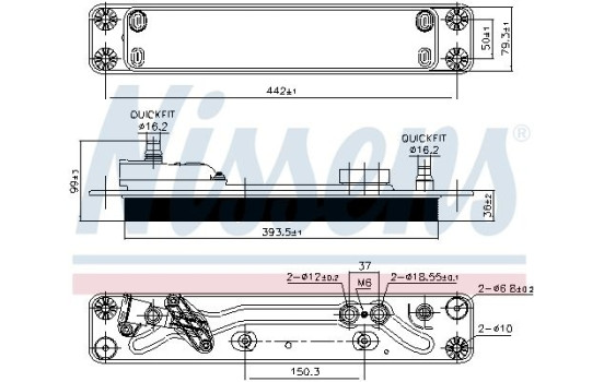 Refroidisseur d'huile, transmission automatique 90837 Nissens, Image 6