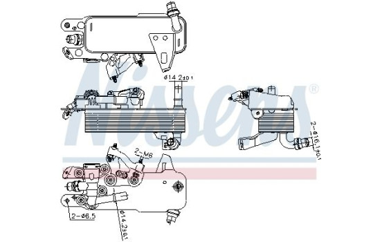 Refroidisseur d'huile, transmission automatique 91480 Nissens