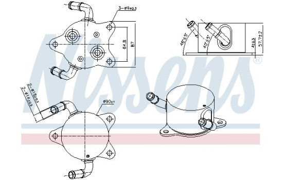 Refroidisseur d'huile, transmission automatique 91544 Nissens, Image 5