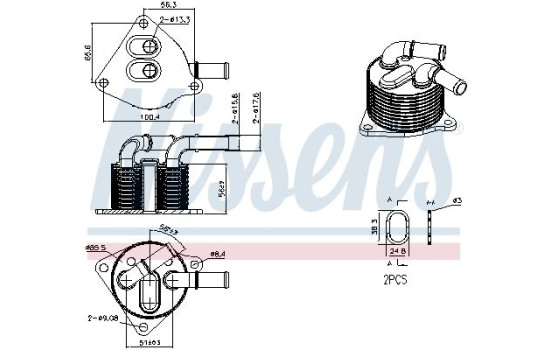 Refroidisseur d'huile, transmission automatique 91548 Nissens, Image 6
