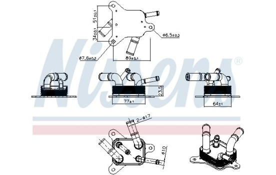Refroidisseur d'huile, transmission automatique 91567 Nissens, Image 5